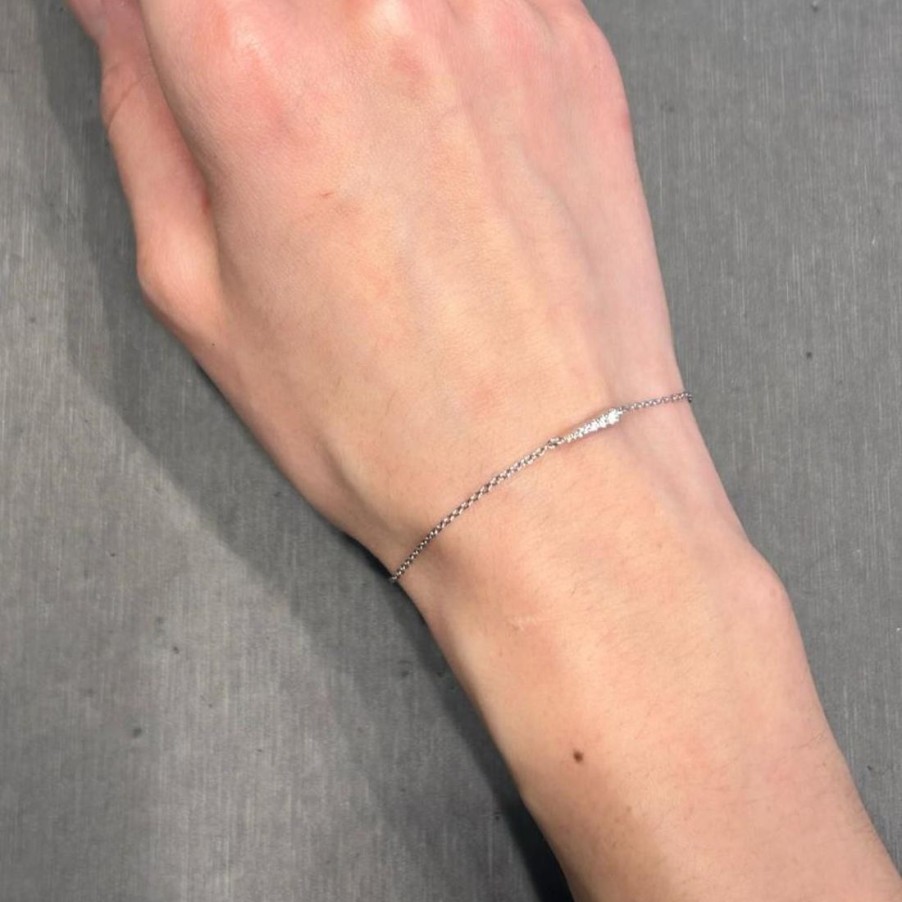 Gioielli PDPAOLA | Bracciale Donna In Argento Con Zirconi Al Centro