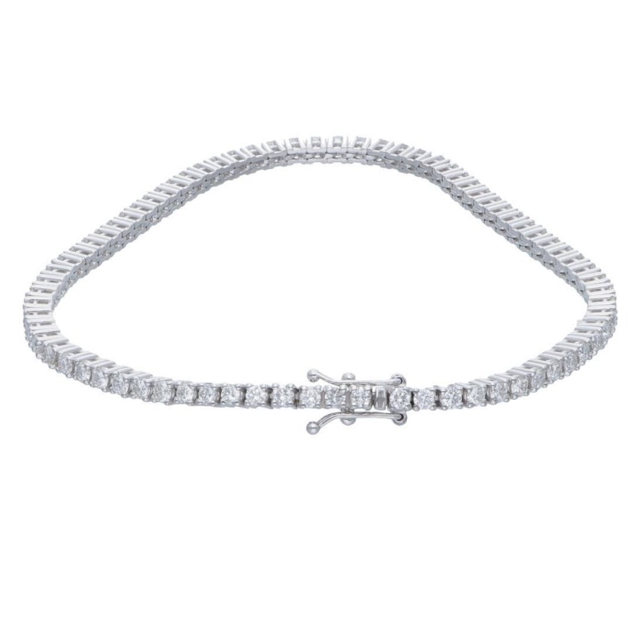 Classici Con Diamanti Naturali ALFIERI & ST. JOHN | Bracciale Tennis In Oro Con Diamanti Ct. 3,51