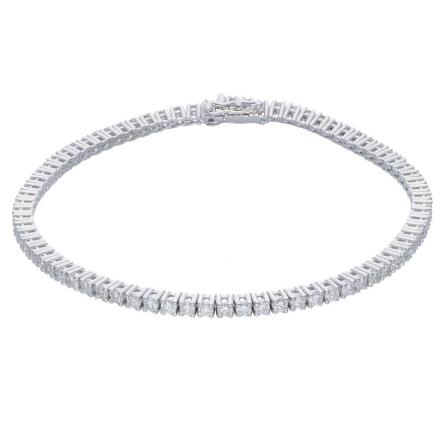 Classici Con Diamanti Naturali ALFIERI & ST. JOHN | Bracciale Tennis In Oro Con Diamanti Ct. 3,51