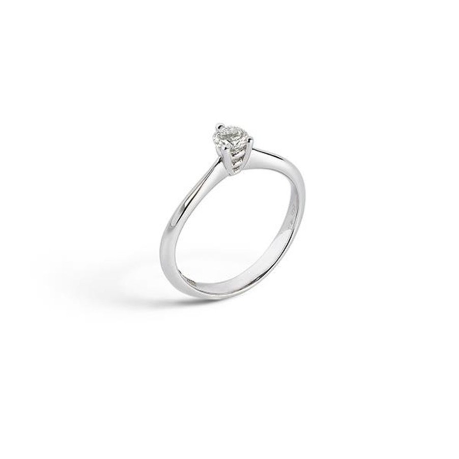 Classici Con Diamanti Naturali ALFIERI & ST. JOHN | Anello Solitario In Oro Con Diamante Ct. 0,30