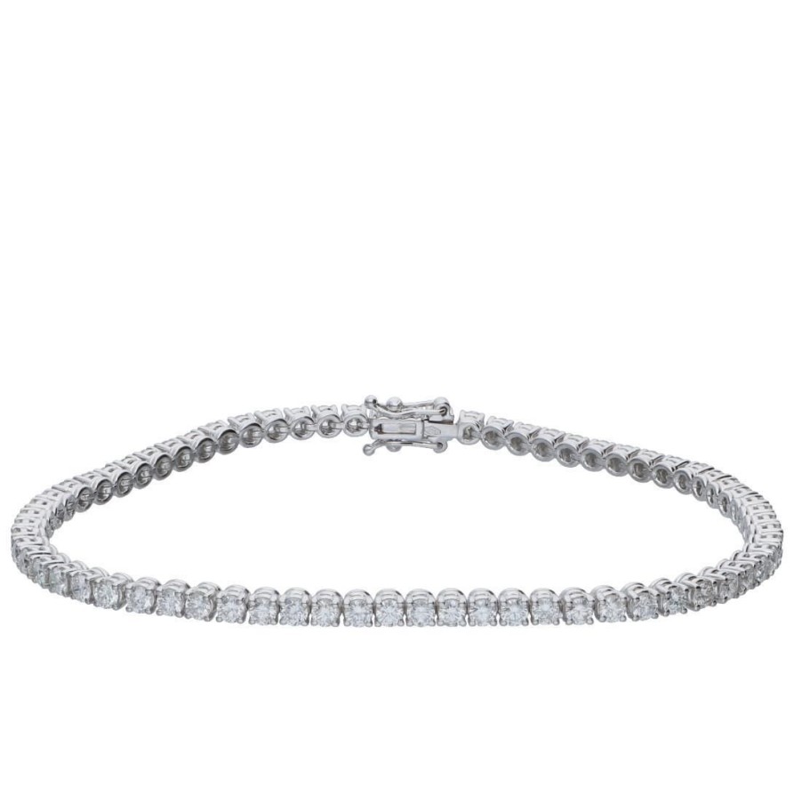 Classici Con Diamanti Naturali ALFIERI & ST. JOHN | Bracciale Tennis In Oro E Diamanti Ct. 2,19