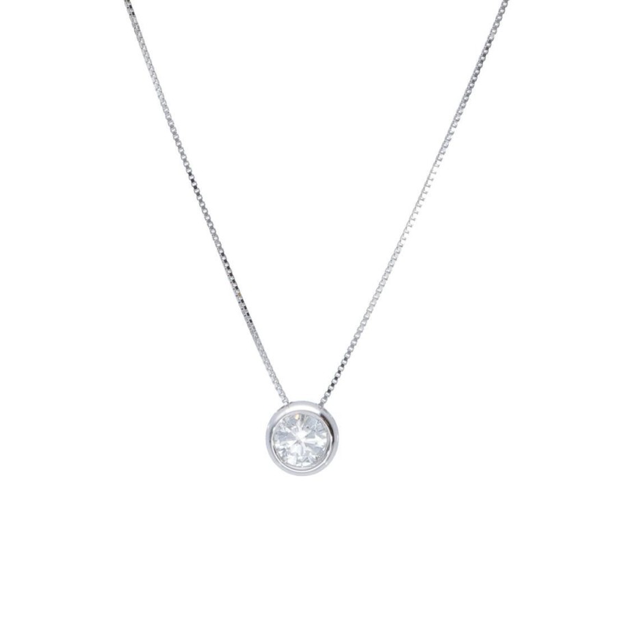 Classici Con Diamanti Naturali ALFIERI & ST. JOHN | Collana Punto Luce Con Diamante Ct. 0,29