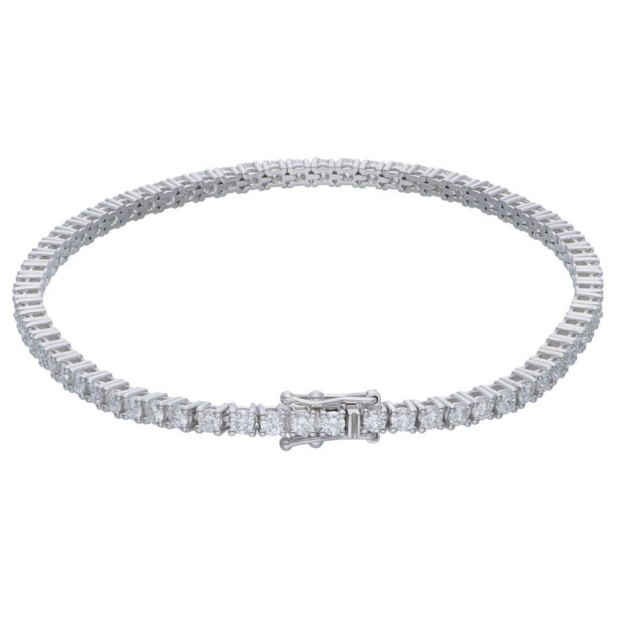 Classici Con Diamanti Naturali ALFIERI & ST. JOHN | Bracciale Tennis In Oro Con Diamanti Ct. 2,59