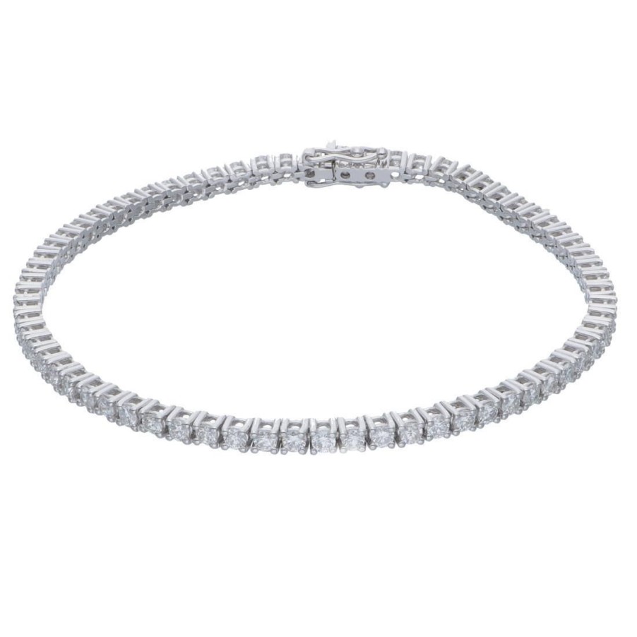 Classici Con Diamanti Naturali ALFIERI & ST. JOHN | Bracciale Tennis In Oro Con Diamanti Ct. 2,59